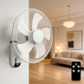 ZEVENTI - Ventilatore da parete FANNY 45W/230V Ø 41 cm bianco + telecomando