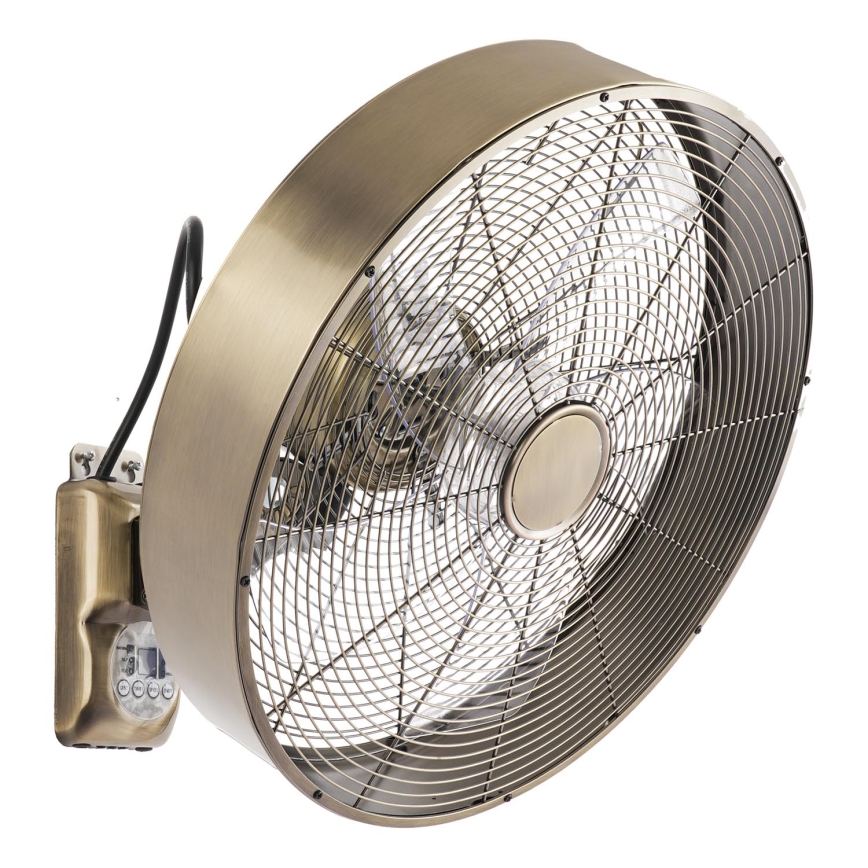 ZEVENTI - Ventilatore da parete FANNY 50W/230V bronzo + telecomando