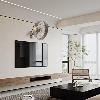 ZEVENTI - Ventilatore da parete FANNY 50W/230V bronzo + telecomando