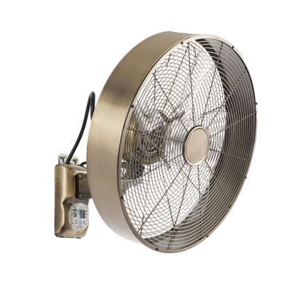 ZEVENTI - Ventilatore da parete FANNY 50W/230V bronzo + telecomando