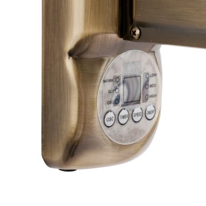 ZEVENTI - Ventilatore da parete FANNY 50W/230V bronzo + telecomando