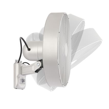 ZEVENTI - Ventilatore da parete FANNY 50W/230V Ø 45 cm cromo opaco + telecomando