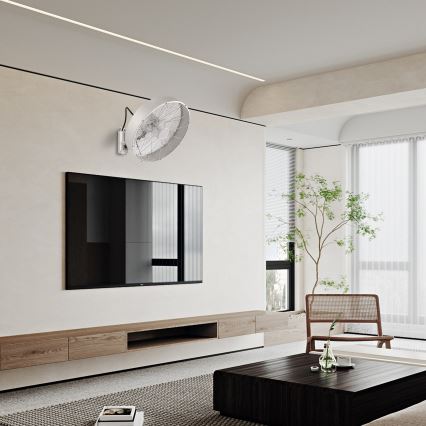 ZEVENTI - Ventilatore da parete FANNY 50W/230V Ø 45 cm cromo opaco + telecomando