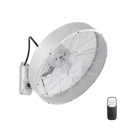 ZEVENTI - Ventilatore da parete FANNY 50W/230V Ø 45 cm cromo opaco + telecomando