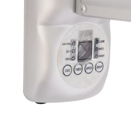 ZEVENTI - Ventilatore da parete FANNY 50W/230V Ø 45 cm cromo opaco + telecomando