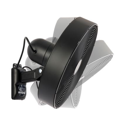 ZEVENTI - Ventilatore da parete FANNY 50W/230V nero + telecomando