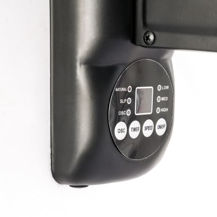 ZEVENTI - Ventilatore da parete FANNY 50W/230V nero + telecomando