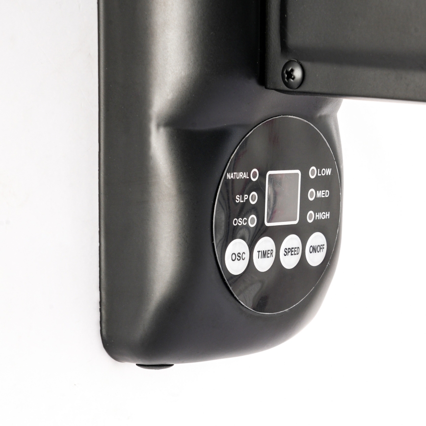 ZEVENTI - Ventilatore da parete FANNY 50W/230V nero + telecomando