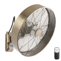 ZEVENTI - Ventilatore da parete FANNY 50W/230V Ø 45 cm bronzo + telecomando