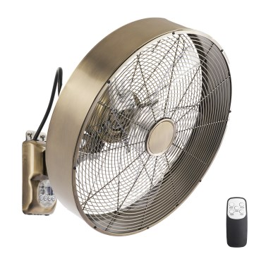 ZEVENTI - Ventilatore da parete FANNY 50W/230V Ø 45 cm bronzo + telecomando