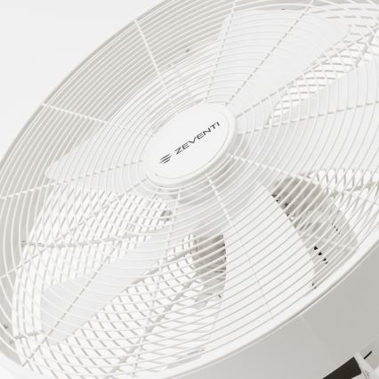 ZEVENTI - Ventilatore da parete FREEZE 50W/230V diametro 40 cm bianco + telecomando