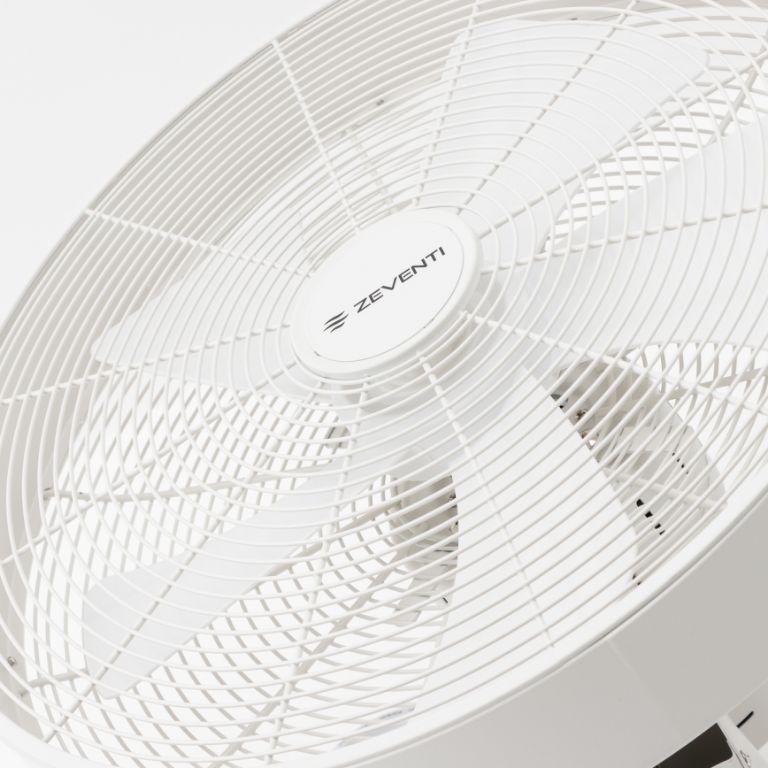 ZEVENTI - Ventilatore da parete FREEZE 50W/230V diametro 40 cm bianco + telecomando