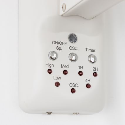 ZEVENTI - Ventilatore da parete FREEZE 50W/230V diametro 40 cm bianco + telecomando