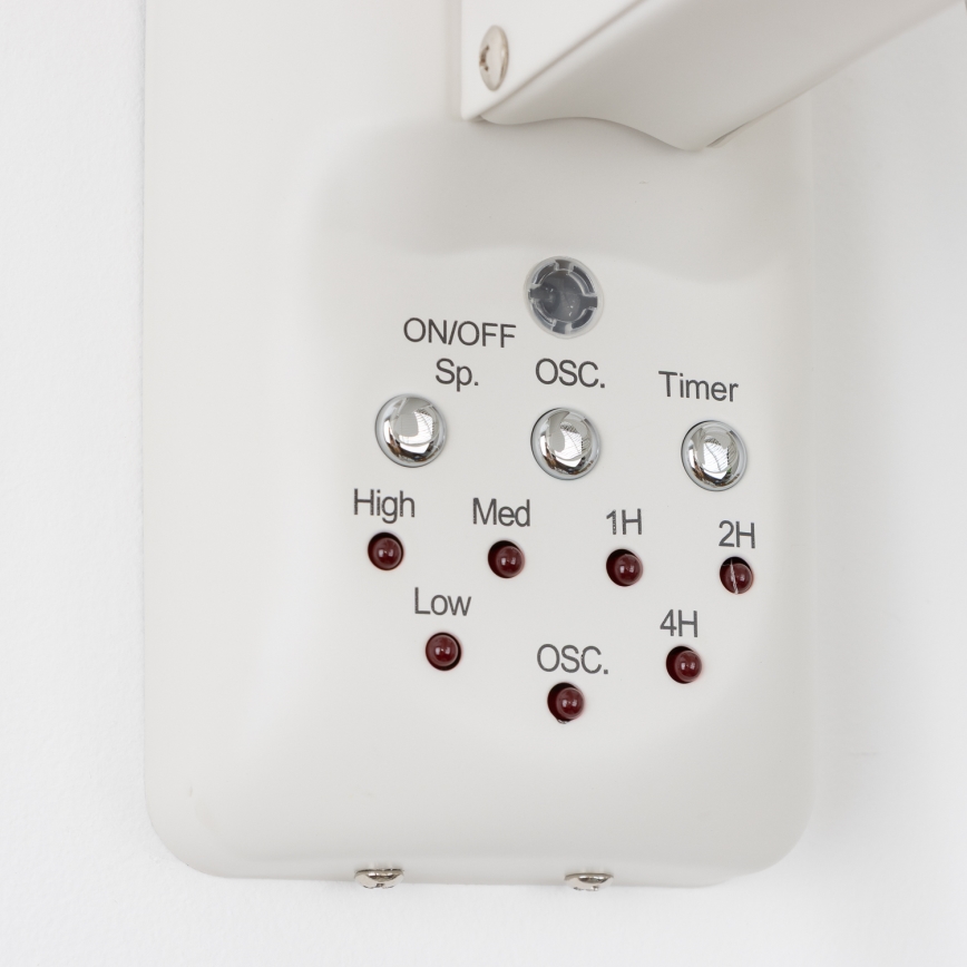 ZEVENTI - Ventilatore da parete FREEZE 50W/230V diametro 40 cm bianco + telecomando