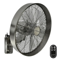 ZEVENTI - Ventilatore da parete FREEZE 50W/230V diametro 40 cm cromo opaco + telecomando