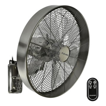 ZEVENTI - Ventilatore da parete FREEZE 50W/230V diametro 40 cm cromo opaco + telecomando