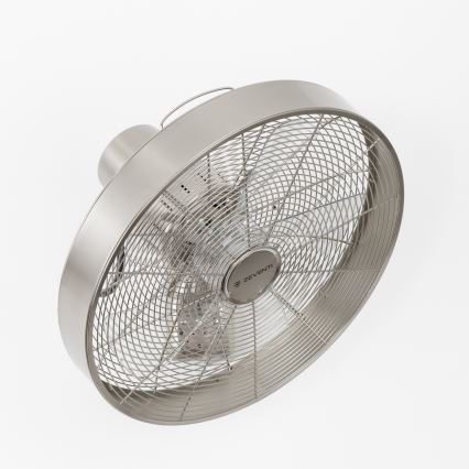 ZEVENTI - Ventilatore da parete FREEZE 50W/230V diametro 40 cm cromo opaco + telecomando