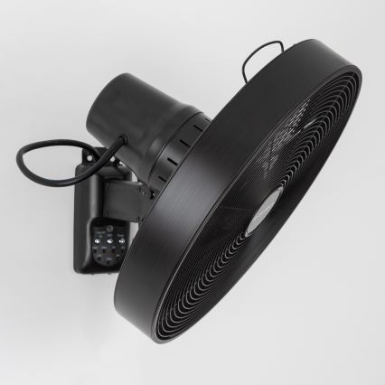 ZEVENTI - Ventilatore da parete FREEZE 50W/230V diametro 40 cm nero + telecomando