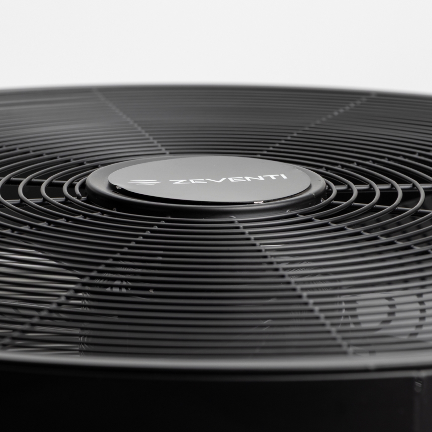 ZEVENTI - Ventilatore da parete FREEZE 50W/230V diametro 40 cm nero + telecomando