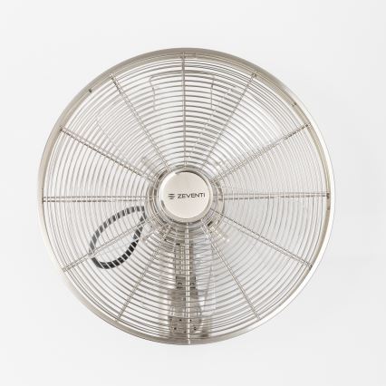 ZEVENTI - Ventilatore da parete FREEZE 50W/230V Ø 45 cm cromo opaco + telecomando