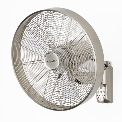 ZEVENTI - Ventilatore da parete FREEZE 50W/230V Ø 45 cm cromo opaco + telecomando