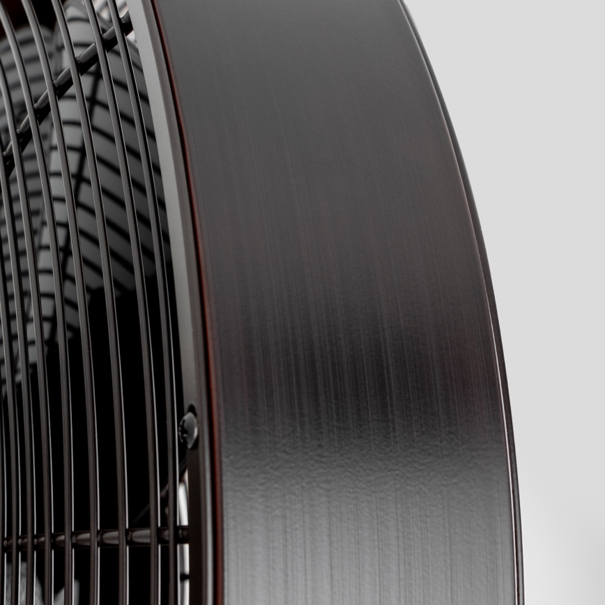 ZEVENTI - Ventilatore da parete FREEZE 50W/230V diametro 40 cm nero/marrone + telecomando