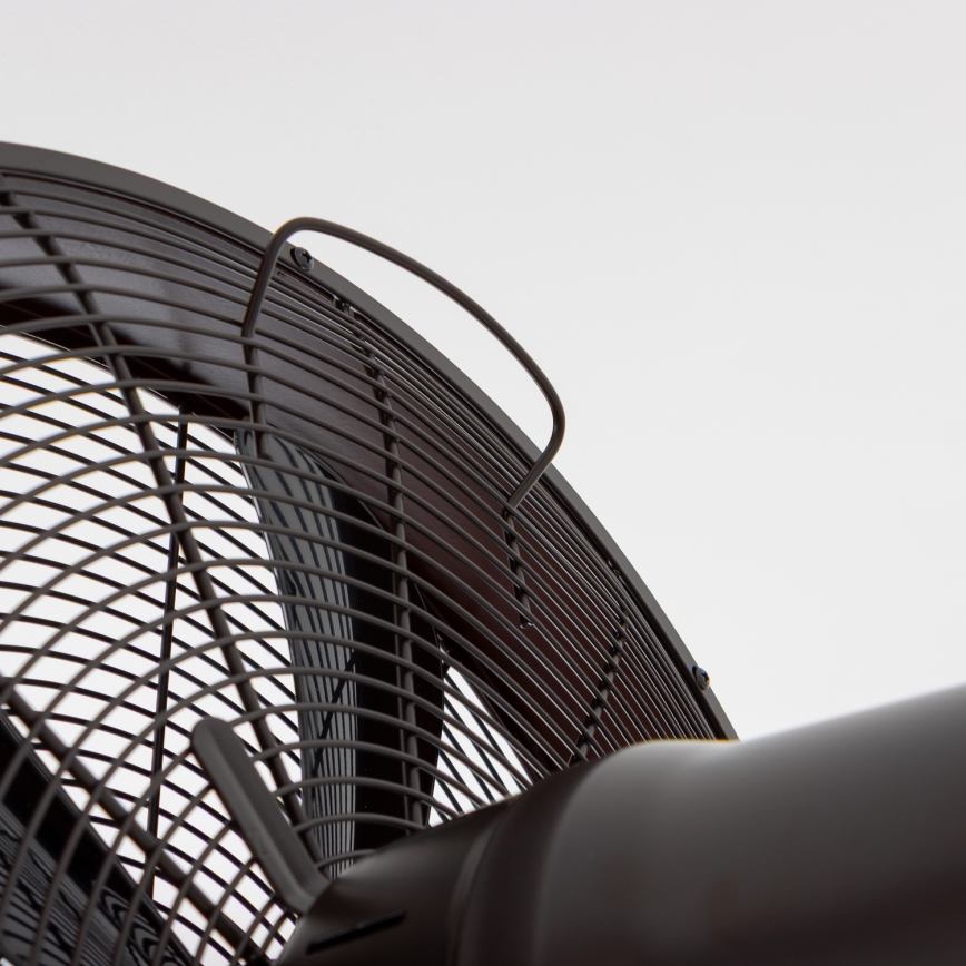 ZEVENTI - Ventilatore da parete FREEZE 50W/230V diametro 40 cm nero/marrone + telecomando