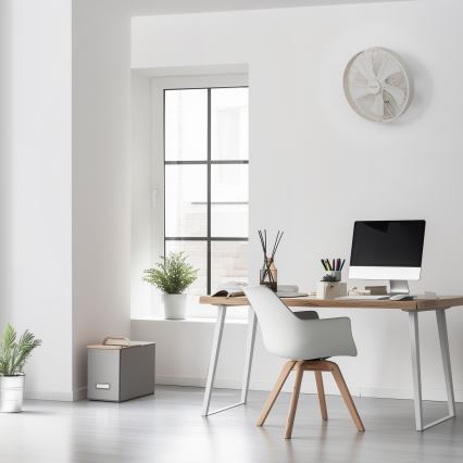 ZEVENTI - Ventilatore da parete FREEZE 50W/230V Ø 45 cm bianco + telecomando