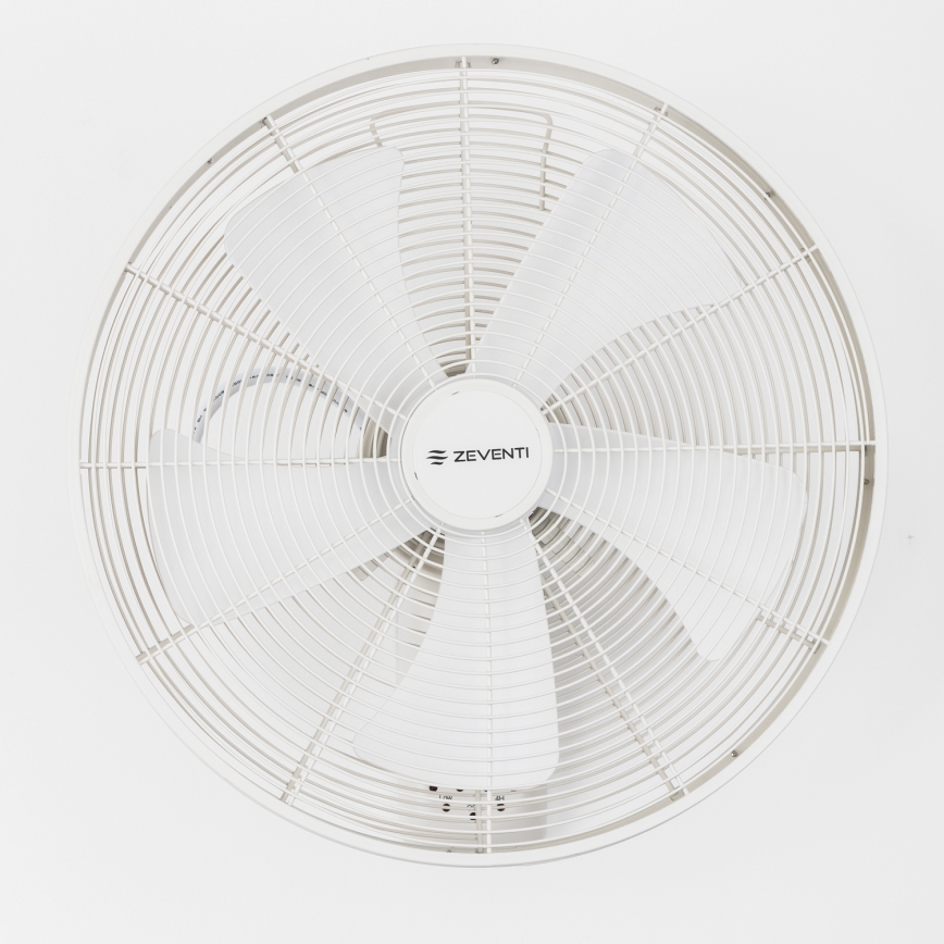 ZEVENTI - Ventilatore da parete FREEZE 50W/230V Ø 45 cm bianco + telecomando