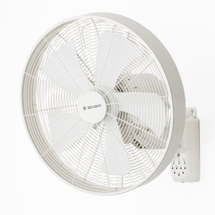 ZEVENTI - Ventilatore da parete FREEZE 50W/230V Ø 45 cm bianco + telecomando