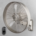 ZEVENTI - Ventilatore da parete FREEZE 50W/230V Ø 45 cm cromo opaco + telecomando