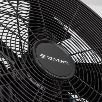 ZEVENTI - Ventilatore da parete FREEZE 50W/230V Ø 45 cm nero + telecomando
