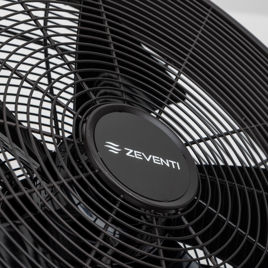 ZEVENTI - Ventilatore da parete FREEZE 50W/230V Ø 45 cm nero + telecomando