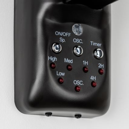 ZEVENTI - Ventilatore da parete FREEZE 50W/230V Ø 45 cm nero + telecomando