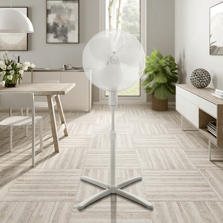 ZEVENTI - Ventilatore a piantana FLOW 45W/230V 120 cm bianco