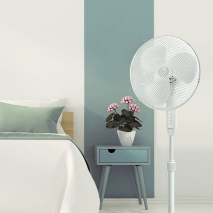 ZEVENTI - Ventilatore a piantana FLOW 45W/230V 120 cm bianco