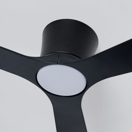 ZEVENTI - Ventilatore da soffitto con luce LED dimmerabile AUREX LED/24W/230V 3000/4000/6000K Wi-Fi Tuya nero + telecomando