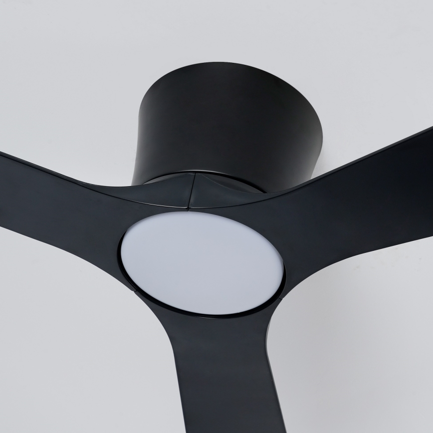 ZEVENTI - Ventilatore da soffitto con luce LED dimmerabile AUREX LED/24W/230V 3000/4000/6000K Wi-Fi Tuya nero + telecomando