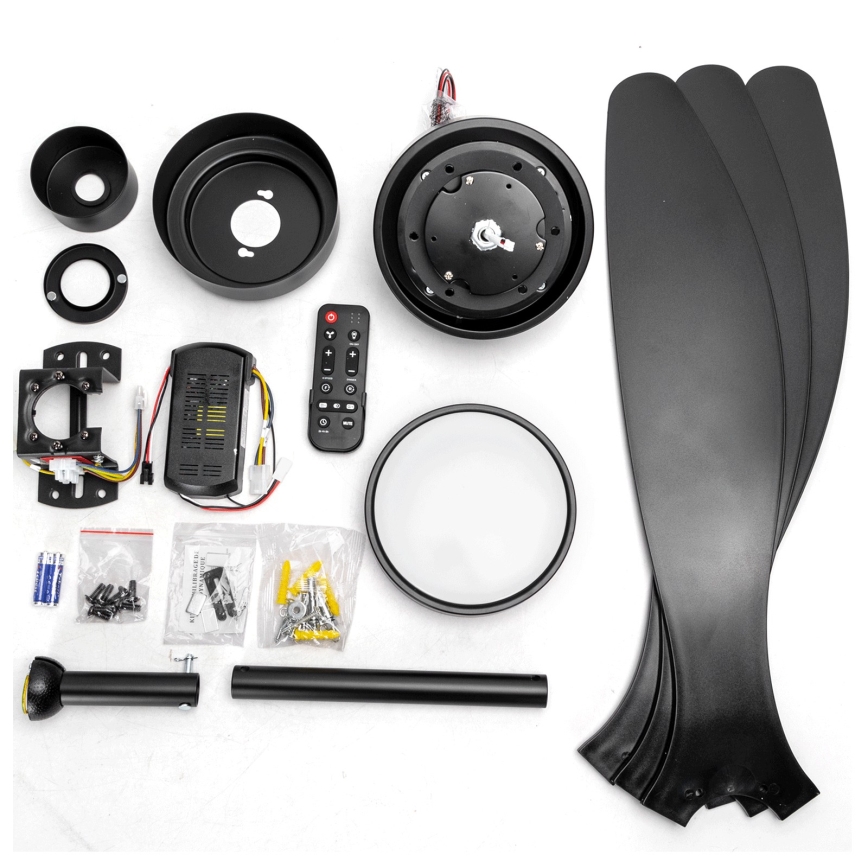 ZEVENTI - Ventilatore da soffitto LED dimmerabile ULUWATU LED/20W/230V 2700-6500K 132 cm nero + telecomando