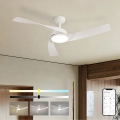 ZEVENTI - Ventilatore da soffitto dimmerabile a LED AERYS LED/24W/230V 3000/4000/6000K Wi-Fi Tuya bianco + telecomando