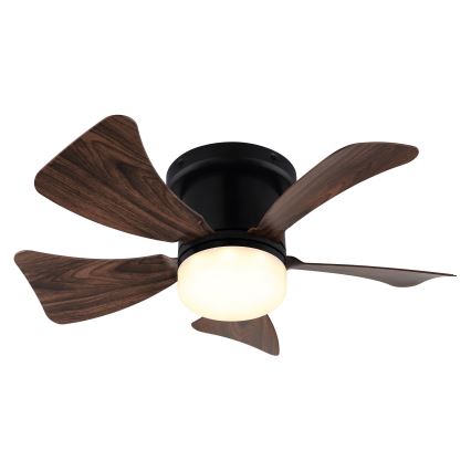 ZEVENTI - Ventilatore da soffitto dimmerabile a LED MUNDAKA LED/10W/230V 3000-6500K marrone + telecomando