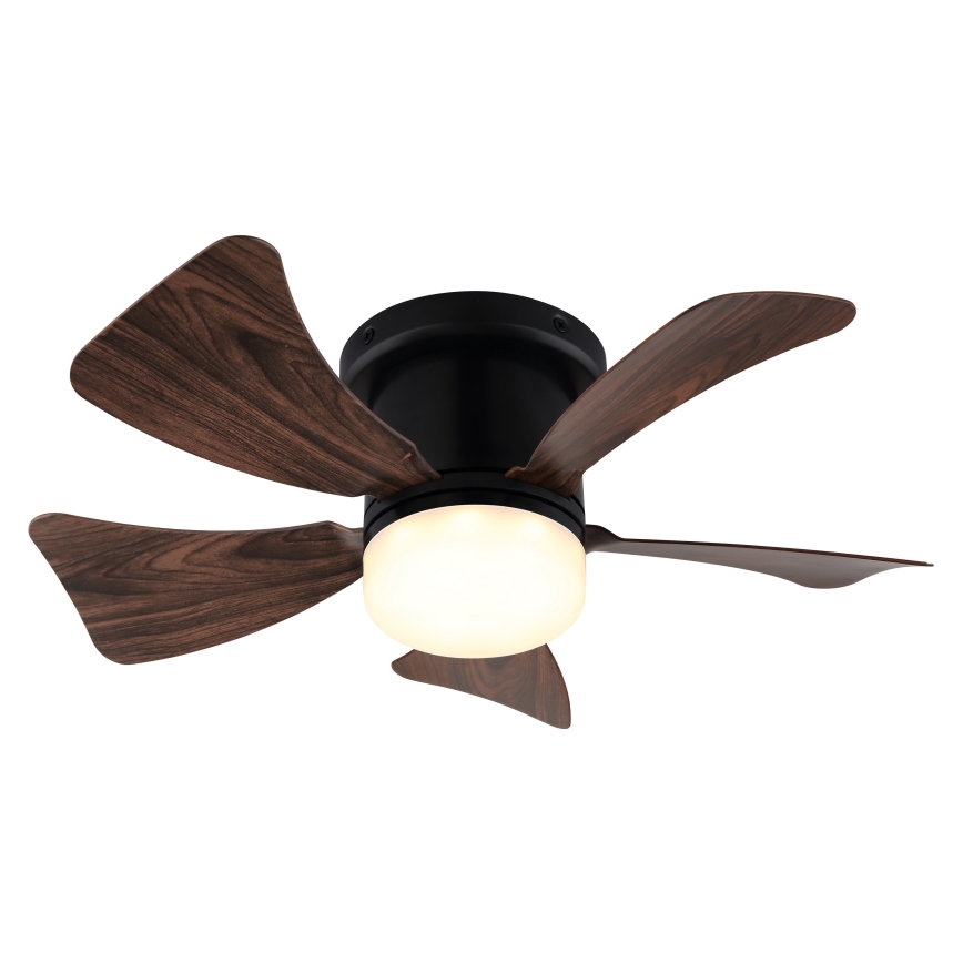 ZEVENTI - Ventilatore da soffitto dimmerabile a LED MUNDAKA LED/10W/230V 3000-6500K marrone + telecomando