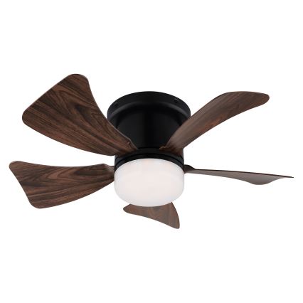 ZEVENTI - Ventilatore da soffitto dimmerabile a LED MUNDAKA LED/10W/230V 3000-6500K marrone + telecomando
