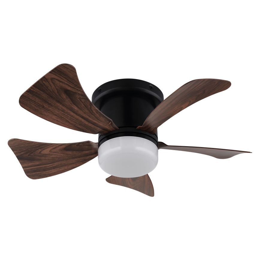 ZEVENTI - Ventilatore da soffitto dimmerabile a LED MUNDAKA LED/10W/230V 3000-6500K marrone + telecomando