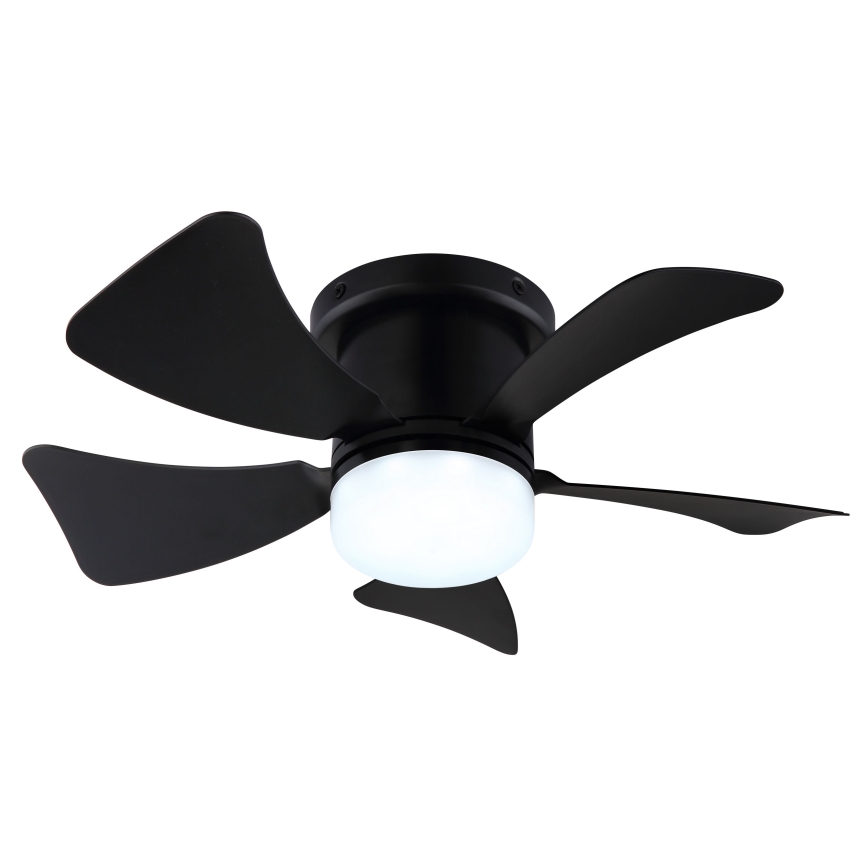 ZEVENTI - Ventilatore da soffitto dimmerabile a LED MUNDAKA LED/10W/230V 3000-6500K nero + telecomando