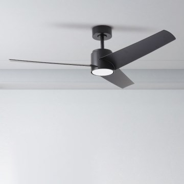 ZEVENTI - Ventilatore da soffitto dimmerabile a LED ORVIETO LED/18W/230V 3000-6000K Wi-Fi Tuya nero + telecomando
