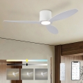 ZEVENTI - Ventilatore da soffitto dimmerabile a LED VENTORA LED/24W/230V 3000/4000/6000K Wi-Fi Tuya bianco + telecomando