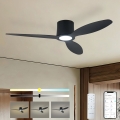 ZEVENTI - Ventilatore da soffitto dimmerabile a LED VENTORA LED/24W/230V 3000/4000/6000K Wi-Fi Tuya nero + telecomando
