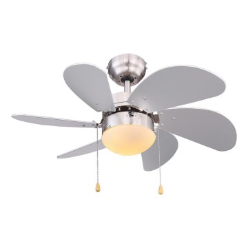 ZEVENTI - Ventilatore da soffitto FAMARA 1xE14/60W/230V grigio
