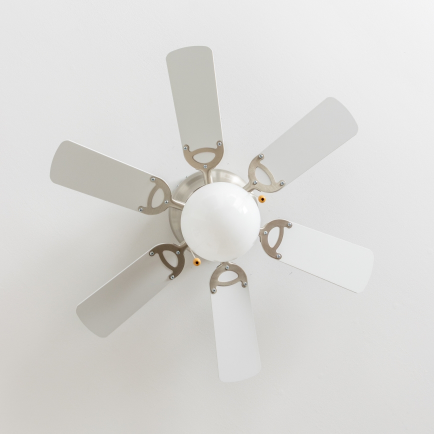 ZEVENTI - Ventilatore da soffitto GALDANA 1xE27/60W/230V grigio/bianco